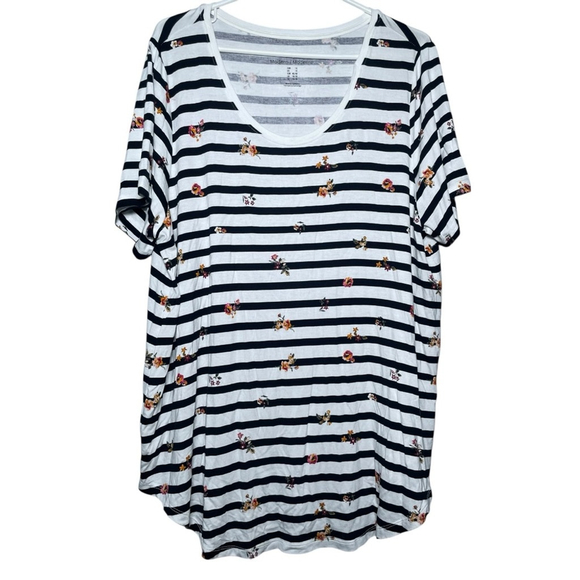 In Every Story 1X Tshirt Short Sleeve Tee Stretch Casual Floral Summer Relaxed 1 - Picture 1 of 8